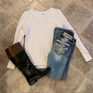 Old Navy White Knit Sweater